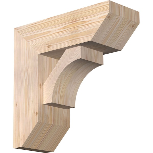 Ekena Millwork Westlake Slat Smooth Bracket w/ Offset Brace, Douglas Fir, 7 1/2"W x 20"D x 20"H BKT0806X20X20WTL06SDF - main